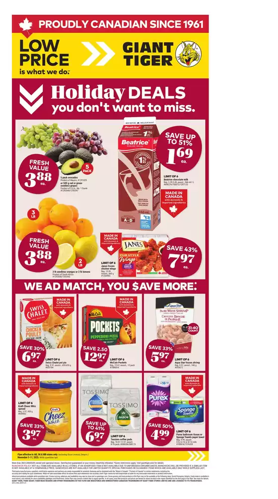 Giant Tiger catalogue in Springdale | Exclusive deals and bargains | 2025-11-05T00:00:00.000Z - 2025-11-11T00:00:00.000Z