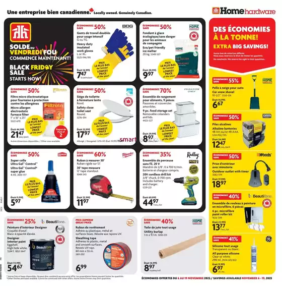 Home Hardware catalogue in Spruce Grove | Save now with our deals | 2025-11-06T00:00:00.000Z - 2025-11-19T00:00:00.000Z