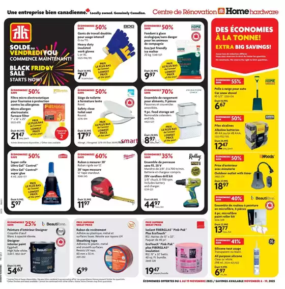 Home Hardware catalogue in Spruce Grove | Exclusive bargains | 2025-11-06T00:00:00.000Z - 2025-11-19T00:00:00.000Z