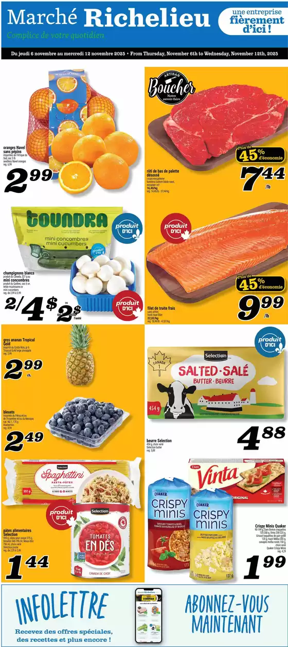 Marché Richelieu catalogue in Saskatoon | Marche Richelieu Flyer November 6 to 12 | 2025-11-06T00:00:00.000Z - 2025-11-12T00:00:00.000Z