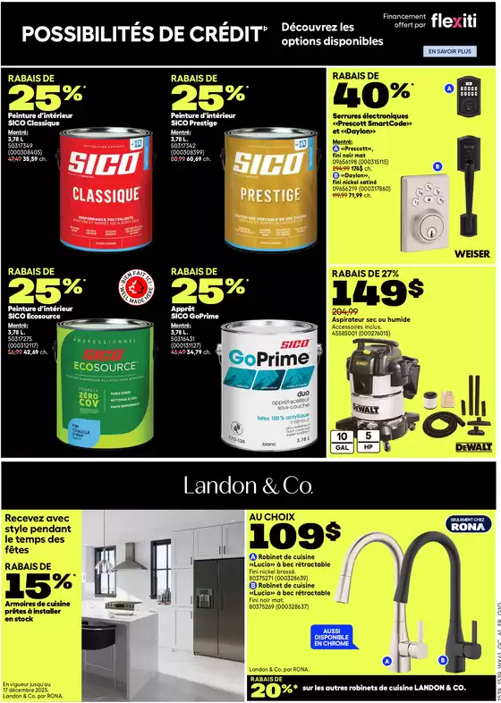 Offres outillées pour les fêtes!