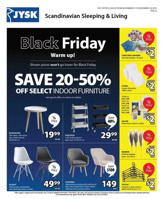 JYSK catalogue | This week's offer Flyer | 2025-11-06T00:00:00.000Z - 2025-11-19T00:00:00.000Z