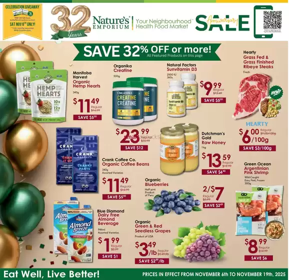 Nature's Emporium catalogue in Calgary | Save 32% off or more! | 2025-11-06T00:00:00.000Z - 2025-11-19T00:00:00.000Z