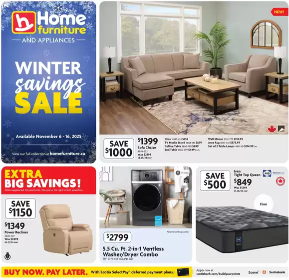 Home Furniture catalogue in Toronto | Winter savings sale | 2025-11-06T00:00:00.000Z - 2025-11-16T00:00:00.000Z