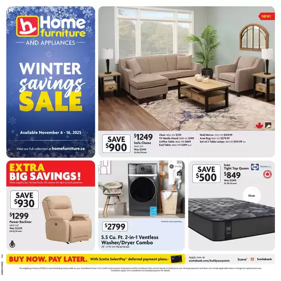 Home Furniture catalogue in Toronto | Home Furniture (ON) Flyer November 6 to 16 | 2025-11-06T00:00:00.000Z - 2025-11-16T00:00:00.000Z
