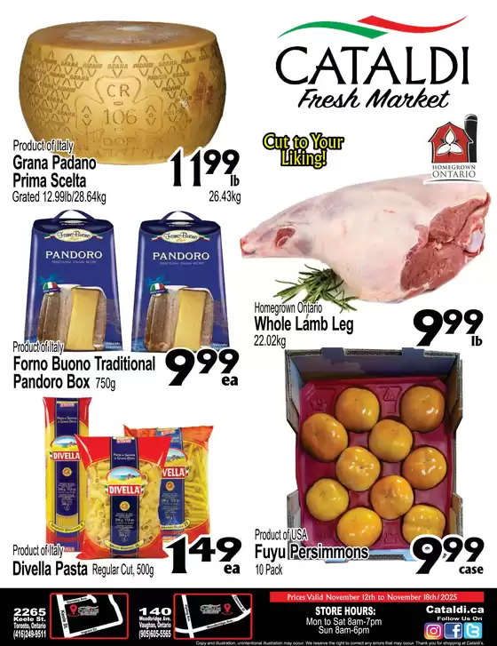 Cataldi catalogue in Ottawa | Top deals for all customers | 2025-11-12T00:00:00.000Z - 2025-11-18T00:00:00.000Z