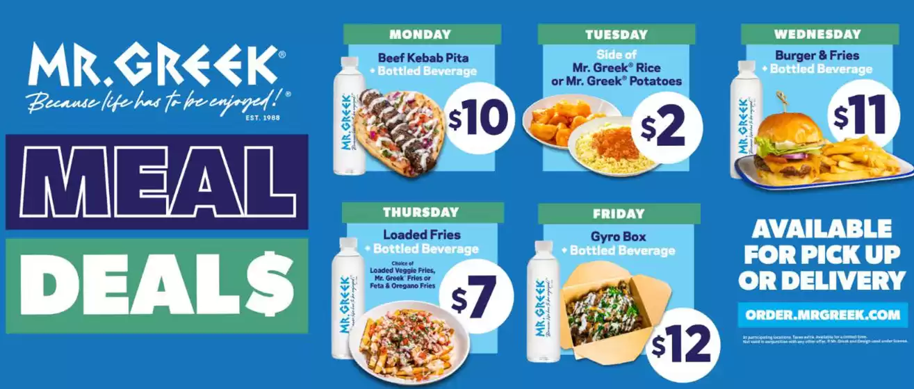 Mr Greek catalogue in Vancouver | Meal deals  | 2025-11-12T00:00:00.000Z - 2025-11-14T00:00:00.000Z