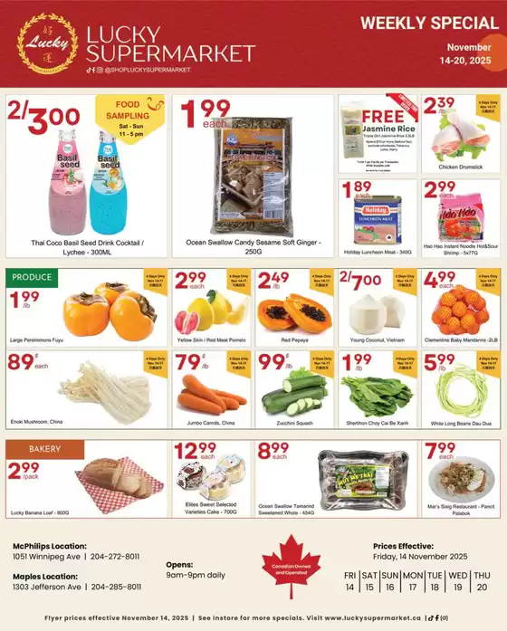 Lucky Supermarket catalogue in Estevan | Winnipeg weekly Specials | 2025-11-14T00:00:00.000Z - 2025-11-20T00:00:00.000Z
