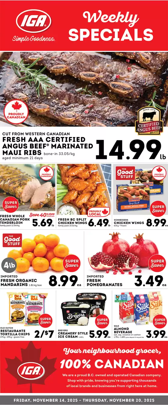Market Place IGA catalogue in Estevan | Weekly specials  | 2025-11-14T00:00:00.000Z - 2025-11-20T00:00:00.000Z