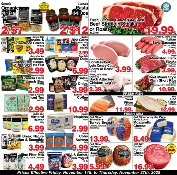 Greco's Fresh Markets catalogue in Bowmanville | Greco's Fresh Market Flyer November 14 to 27 | 2025-11-14T00:00:00.000Z - 2025-11-27T00:00:00.000Z