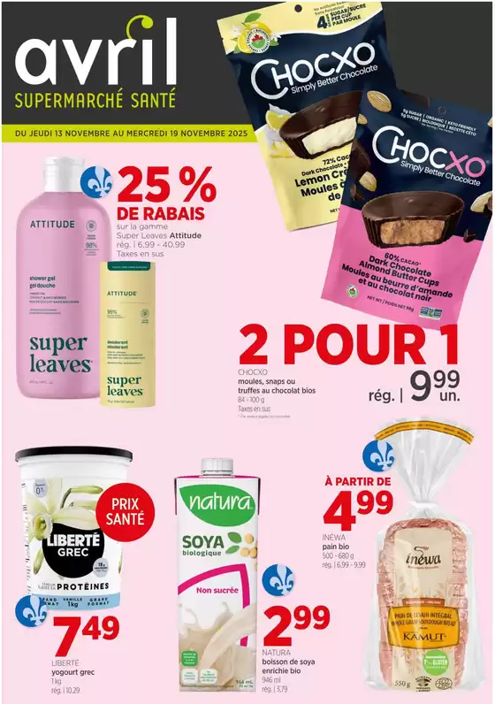 Avril catalogue in Bowmanville | 25 % de rabais  | 2025-11-14T00:00:00.000Z - 2025-11-19T00:00:00.000Z