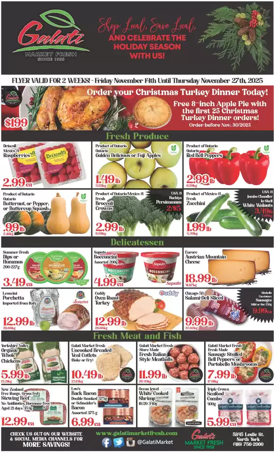 Galati Market Fresh catalogue in Bowmanville | Weekly flyer  | 2025-11-14T00:00:00.000Z - 2025-11-27T00:00:00.000Z