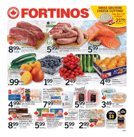 Fortinos catalogue in Aylmer QC | Weekly flyer  | 2025-11-17T00:00:00.000Z - 2025-11-19T00:00:00.000Z