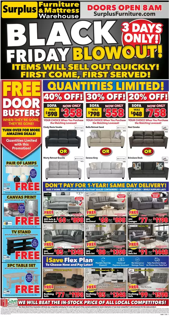Surplus Furniture catalogue in Moncton | Black friday blowout! | 2025-11-25T00:00:00.000Z - 2025-11-30T00:00:00.000Z