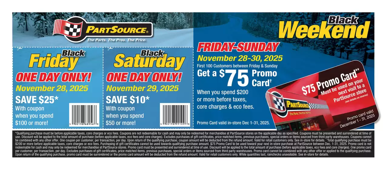 Part Source catalogue | Part Source | 2025-11-28T00:00:00.000Z - 2025-12-31T00:00:00.000Z