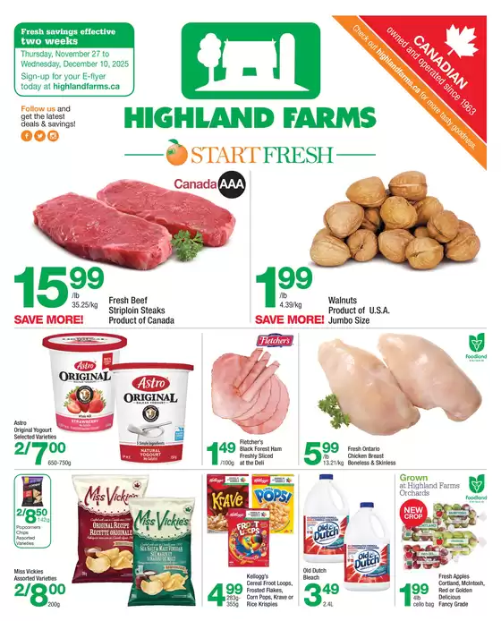 Highland Farms catalogue in Lloydminster | Weekly flyer  | 2025-11-27T00:00:00.000Z - 2025-12-03T00:00:00.000Z