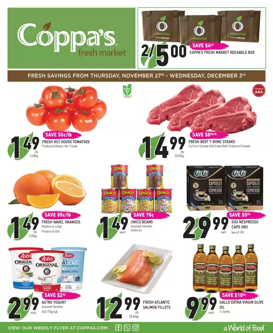 Coppa's catalogue in Ottawa | Weekly flyer  | 2025-11-27T00:00:00.000Z - 2025-12-03T00:00:00.000Z