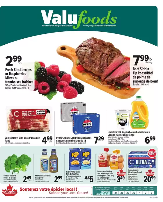 ValuFoods catalogue in Ottawa | Weekly flyer  | 2025-11-27T00:00:00.000Z - 2025-12-03T00:00:00.000Z