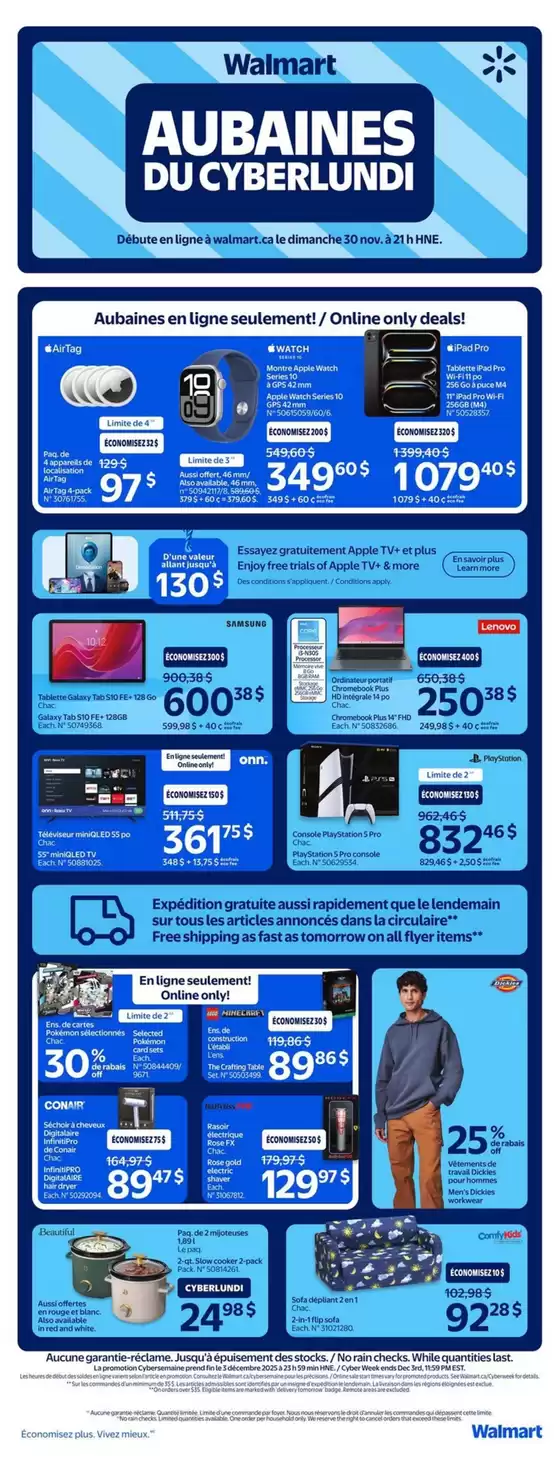 Walmart catalogue in Kanata | Discover attractive offers | 2025-11-30T00:00:00.000Z - 2025-12-03T00:00:00.000Z
