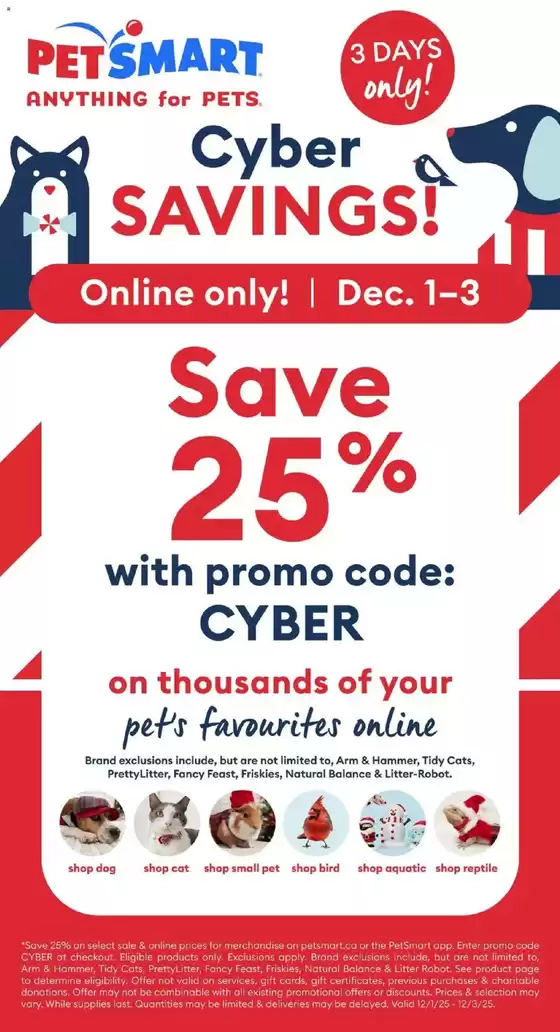 Petsmart catalogue in Nanaimo | Petsmart weekly flyer | 2025-12-01T00:00:00.000Z - 2026-01-04T00:00:00.000Z