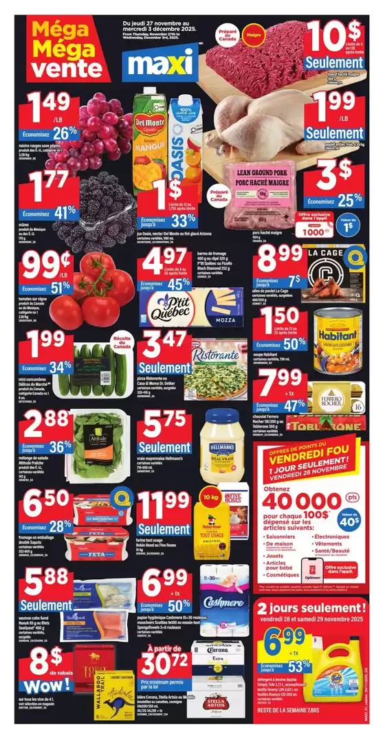 Maxi catalogue in Saint-Jean-sur-Richelieu | Méga vente | 2025-12-02T00:00:00.000Z - 2025-12-03T00:00:00.000Z