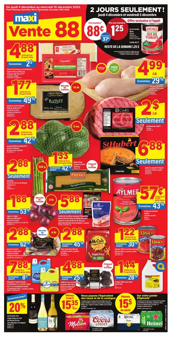 Maxi catalogue in Saint-Jean-sur-Richelieu | Du jeudi 4 décembre au mercredi 10 décembre 2025. | 2025-12-02T00:00:00.000Z - 2025-12-10T00:00:00.000Z