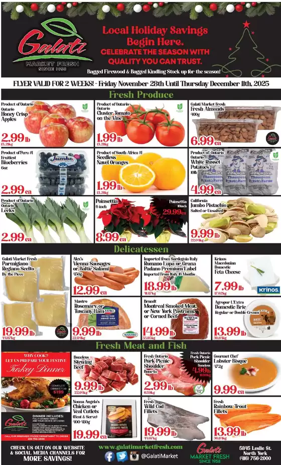 Galati Market Fresh catalogue in Mississauga | Local Holiday Savings Begin Horo. | 2025-12-02T00:00:00.000Z - 2025-12-11T00:00:00.000Z