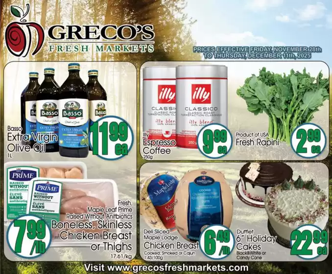 Greco's Fresh Markets catalogue in Mississauga | Greco's Fresh Market Flyer | 2025-12-02T00:00:00.000Z - 2025-12-11T00:00:00.000Z