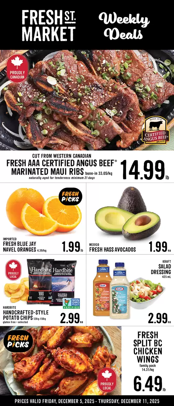 Fresh St Market catalogue in Fredericton | Weekly deals  | 2025-12-05T00:00:00.000Z - 2025-12-11T00:00:00.000Z
