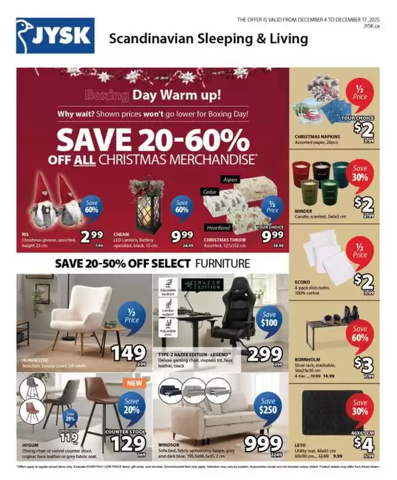 JYSK catalogue in Clarenville | This week's offer Flyer | 2025-12-04T00:00:00.000Z - 2025-12-17T00:00:00.000Z