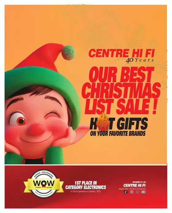Centre Hi-Fi catalogue in Caraquet | Weekly Flyer | 2025-12-05T00:00:00.000Z - 2025-12-11T00:00:00.000Z