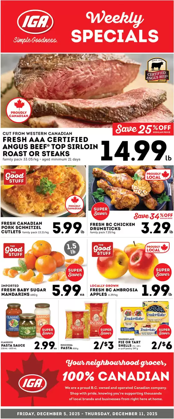 Market Place IGA catalogue in Paquetville | Weekly specials | 2025-12-05T00:00:00.000Z - 2025-12-11T00:00:00.000Z