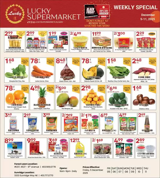 Lucky Supermarket catalogue in Vaughan | Weekly specials | 2025-12-09T00:00:00.000Z - 2025-12-11T00:00:00.000Z