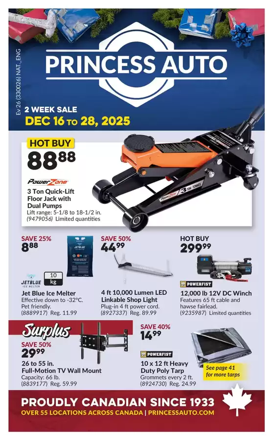 Princess Auto catalogue in Snow Lake | Top deals for all customers | 2025-12-16T00:00:00.000Z - 2025-12-28T00:00:00.000Z