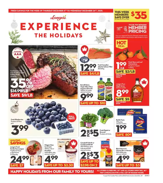 Longo's catalogue in Grandview | Discounts and promotions | 2025-12-11T00:00:00.000Z - 2025-12-24T00:00:00.000Z
