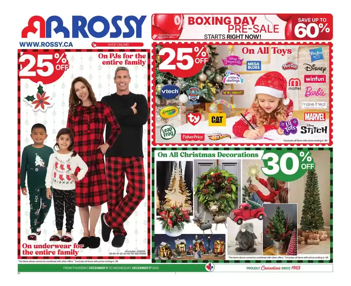 Rossy catalogue in Laval | Current deals and offers | 2025-12-11T00:00:00.000Z - 2025-12-17T00:00:00.000Z