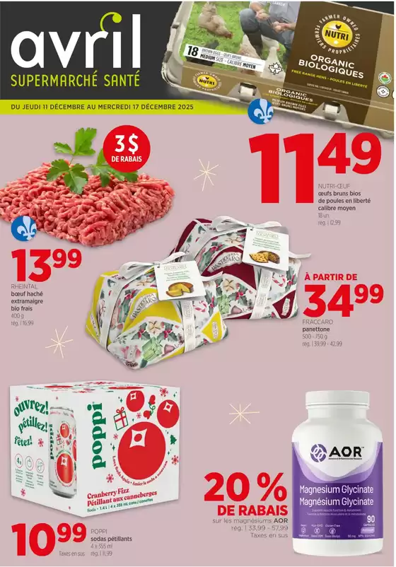 Avril catalogue in Quebec | Circulaire | 2025-12-11T00:00:00.000Z - 2025-12-17T00:00:00.000Z