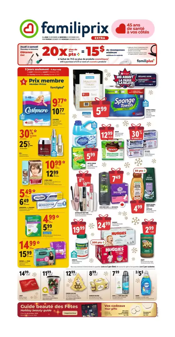 Familiprix catalogue in Dalmeny | Great discounts on selected products | 2025-12-18T00:00:00.000Z - 2025-12-24T00:00:00.000Z
