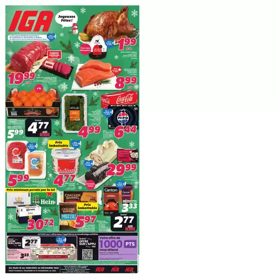 IGA Extra catalogue in Montreal | Current deals and offers | 2025-12-18T00:00:00.000Z - 2025-12-24T00:00:00.000Z