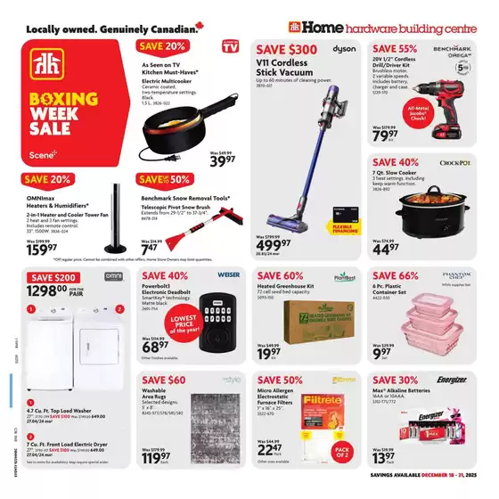 Home Hardware catalogue in Bolton | Special offers for you | 2025-12-18T00:00:00.000Z - 2025-12-31T00:00:00.000Z
