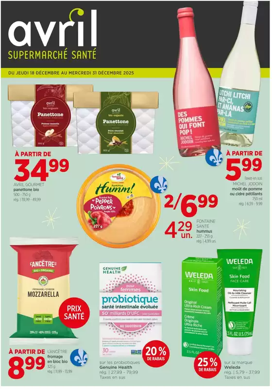 Avril catalogue in Montreal | Circulaire | 2025-12-18T00:00:00.000Z - 2025-12-31T00:00:00.000Z