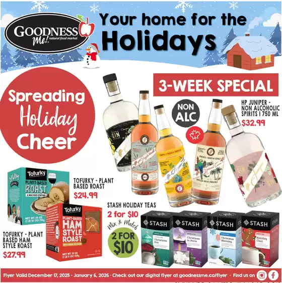 Goodness Me catalogue in North York | Your home for your holidays  | 2025-12-18T00:00:00.000Z - 2026-01-06T00:00:00.000Z