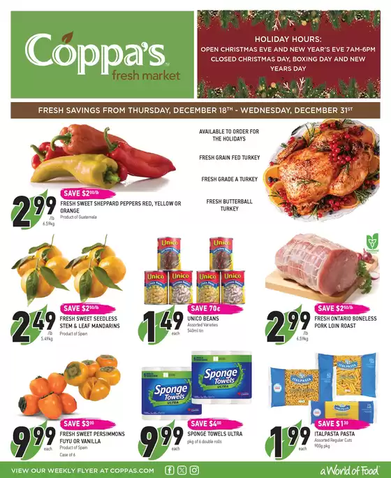 Coppa's catalogue in North York | Weekly flyer  | 2025-12-18T00:00:00.000Z - 2025-12-31T00:00:00.000Z