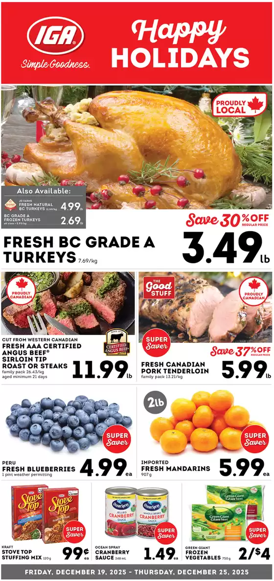 Market Place IGA catalogue in Surrey | Happy holidays  | 2025-12-19T00:00:00.000Z - 2025-12-25T00:00:00.000Z