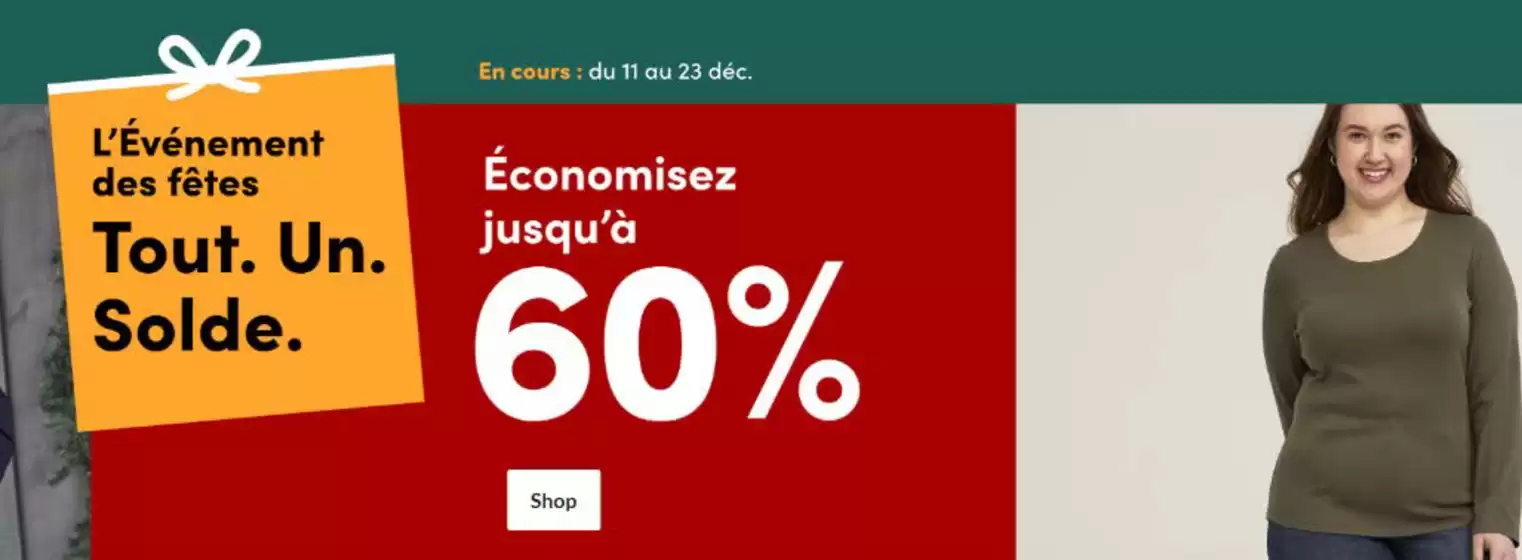 L'équipeur catalogue in Toronto | - 60% | 2025-12-22T00:00:00.000Z - 2025-12-23T00:00:00.000Z