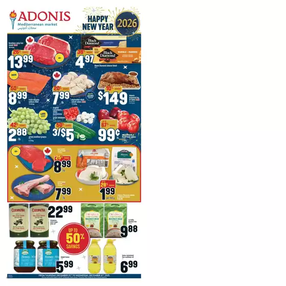 Marché Adonis catalogue in Mississauga | Great discounts on selected products | 2025-12-25T00:00:00.000Z - 2025-12-31T00:00:00.000Z