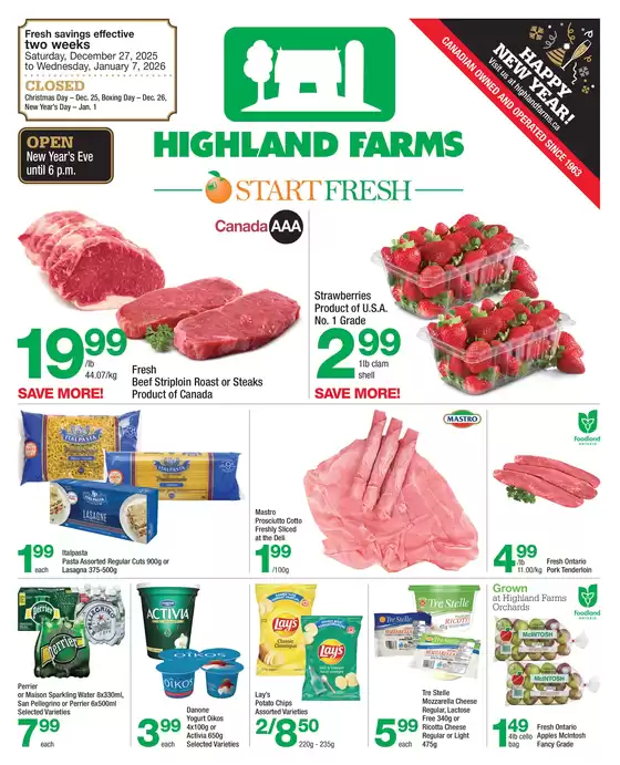 Highland Farms catalogue in Sainte-Anne-des-Monts | Highland Farms flyer | 2025-12-27T00:00:00.000Z - 2026-01-07T00:00:00.000Z