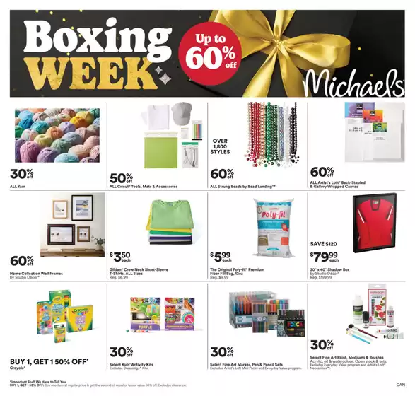 Michaels catalogue | 12/26 Weekly Ad Canada | 2025-12-26T00:00:00.000Z - 2026-01-01T00:00:00.000Z