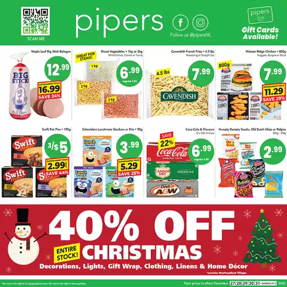 Pipers catalogue in Greater Napanee | Flyer Pipers | 2025-12-27T00:00:00.000Z - 2025-12-31T00:00:00.000Z