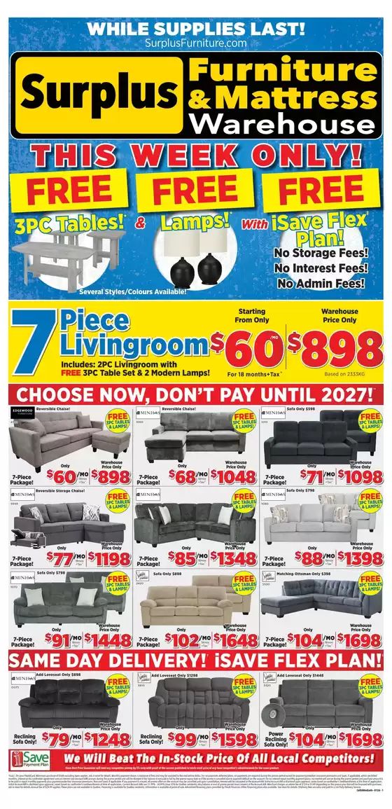 Surplus Furniture catalogue in Laval | Hot deals  | 2025-12-29T00:00:00.000Z - 2026-01-04T00:00:00.000Z